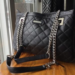 Black leather Calvin Klein purse
